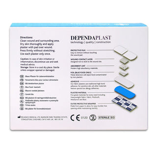 Pack of 100 Blue Detectable Plasters 75mm x 25mm