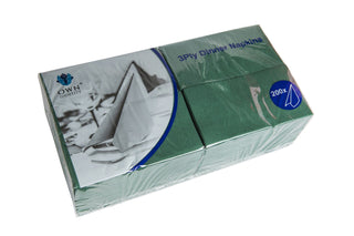 Pack Of 1000 Dark Green 3ply 8 Fold Dinner Napkins 40cm x 40cm